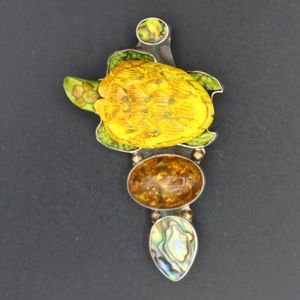 Vintage Amy Kahn Russell Pin/Pendant AKR silver